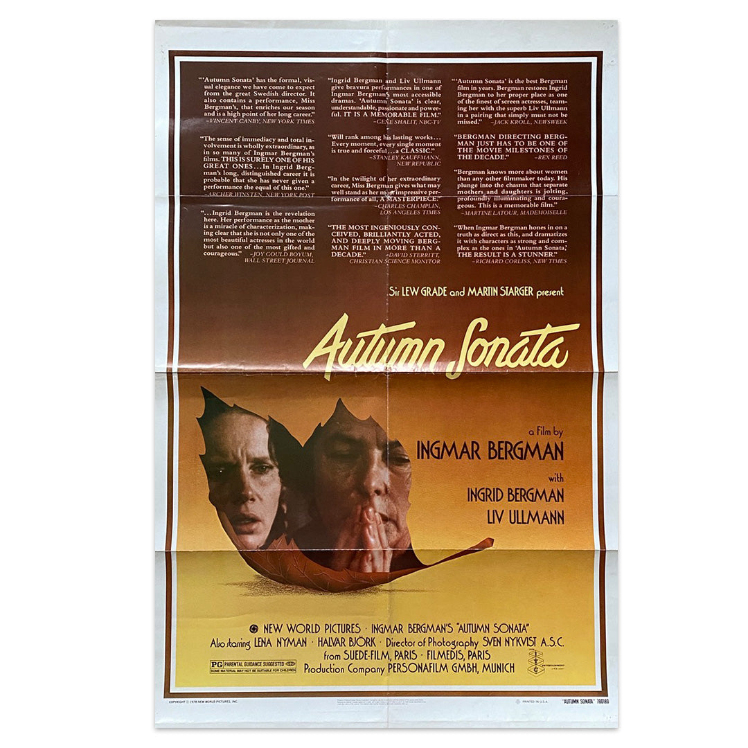 Autumn Sonata US One Sheet Movie Poster